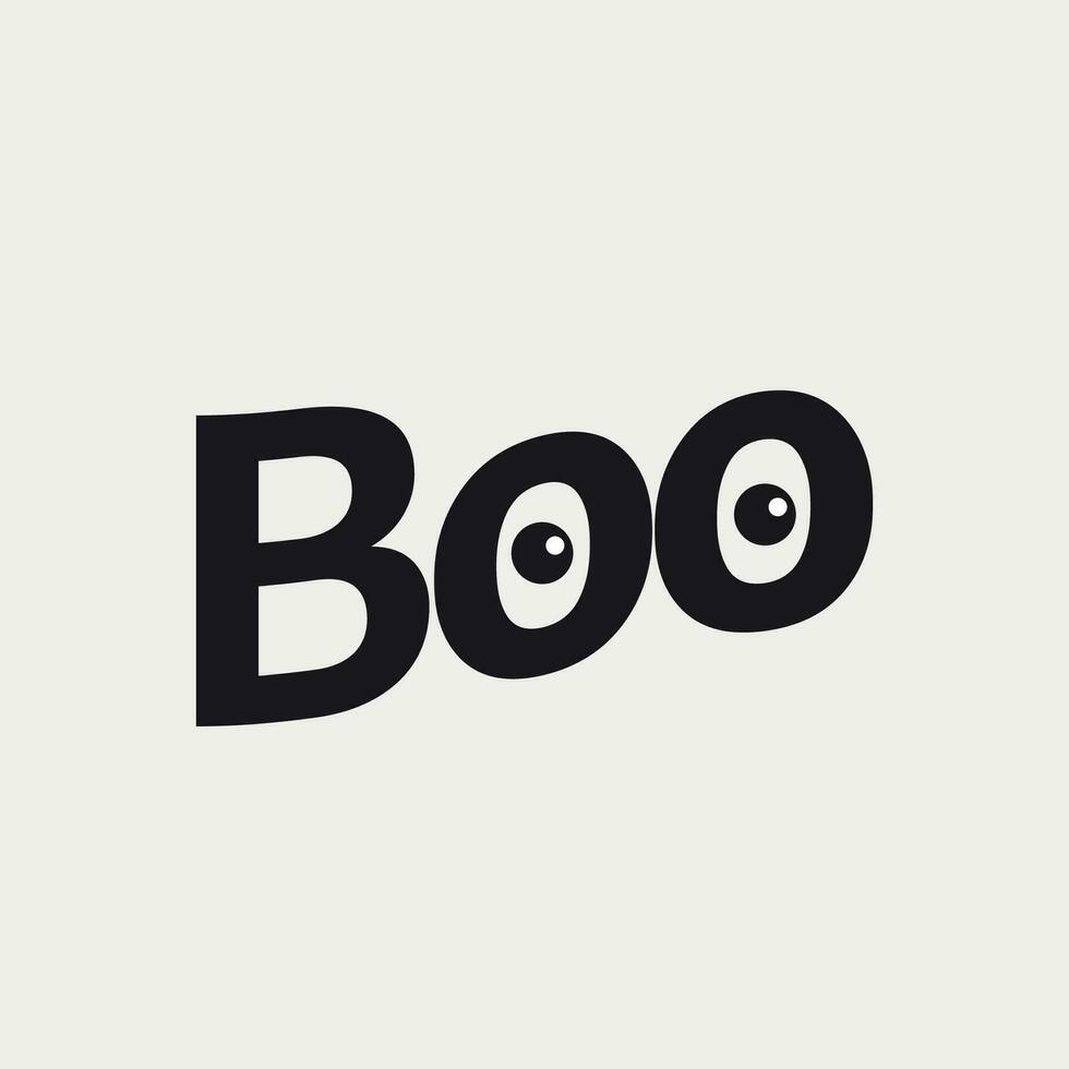 Vector boo text logo design