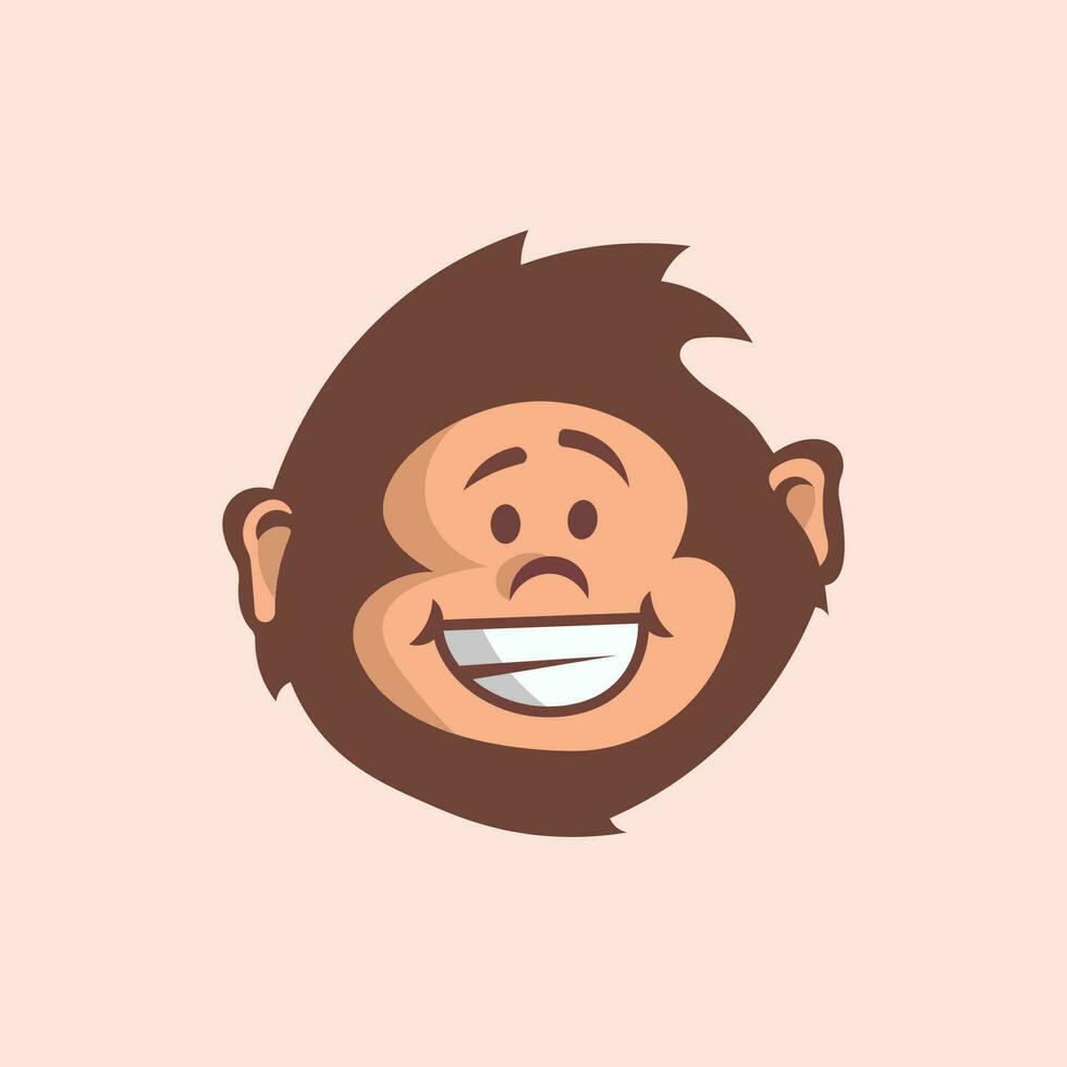 Vector illustration of cute monkey