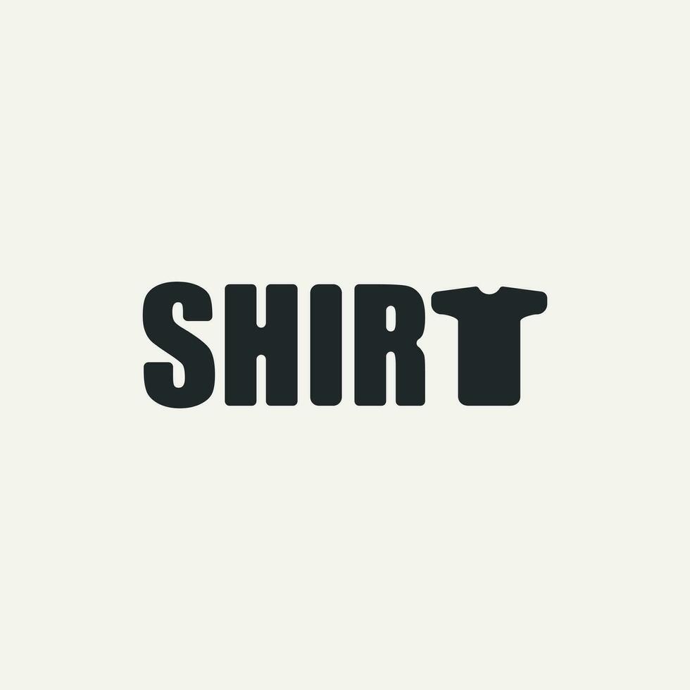 Vector shirt minimal text logo design