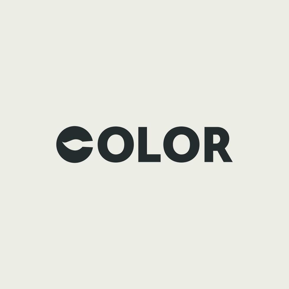 Vector color minimal text logo design