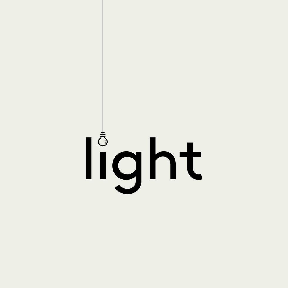 Vector light minimal text logo design