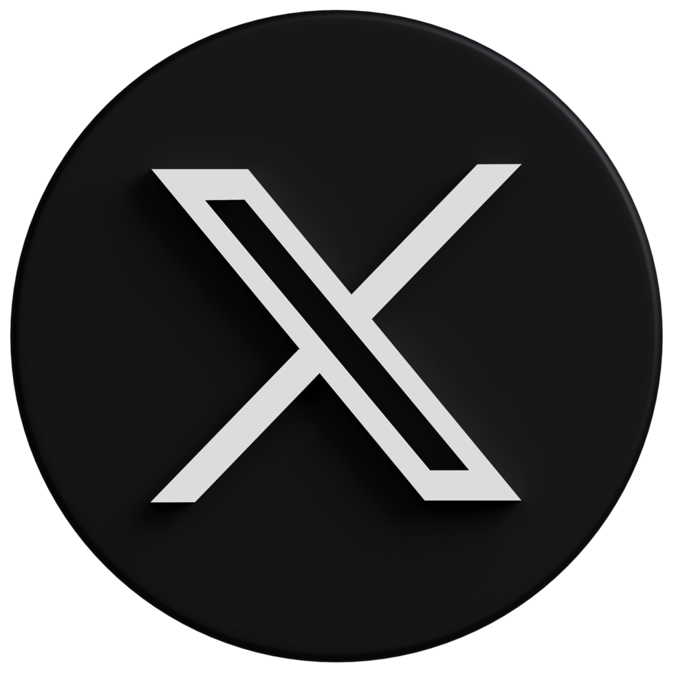 Twitter brand new logo 3 D with new X-shaped graphic of the world's