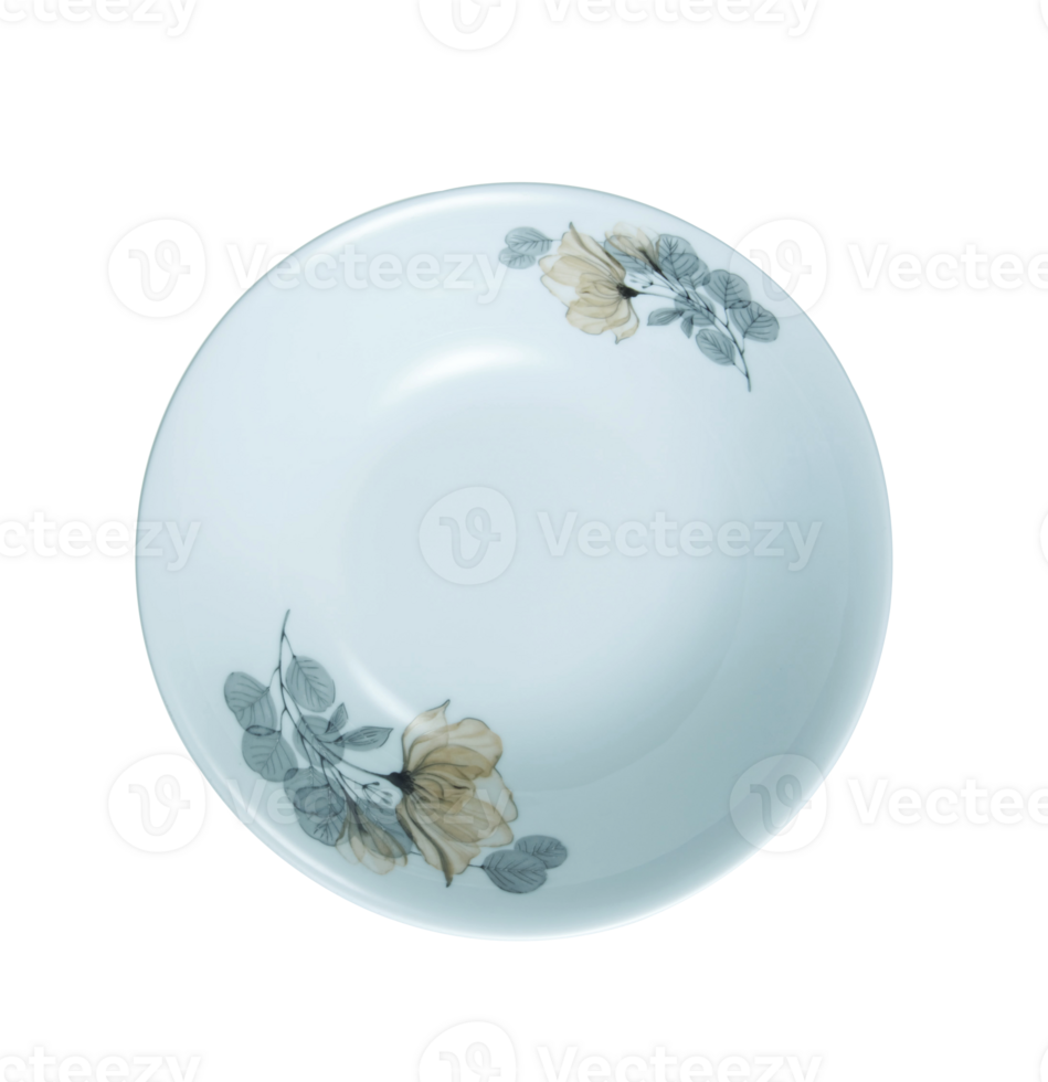 Empty ceramic plate isolated png