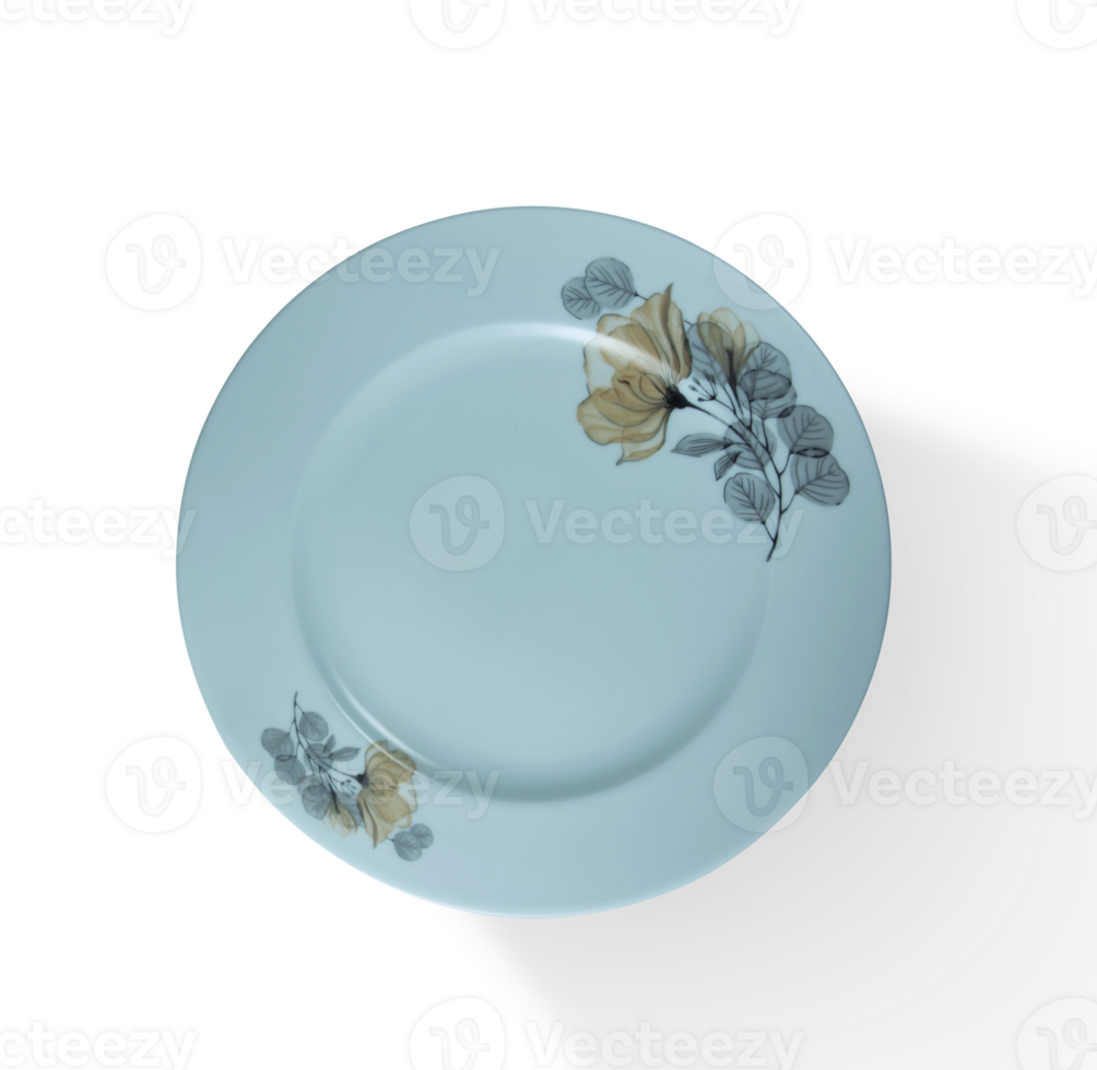 Empty ceramic plate isolated png