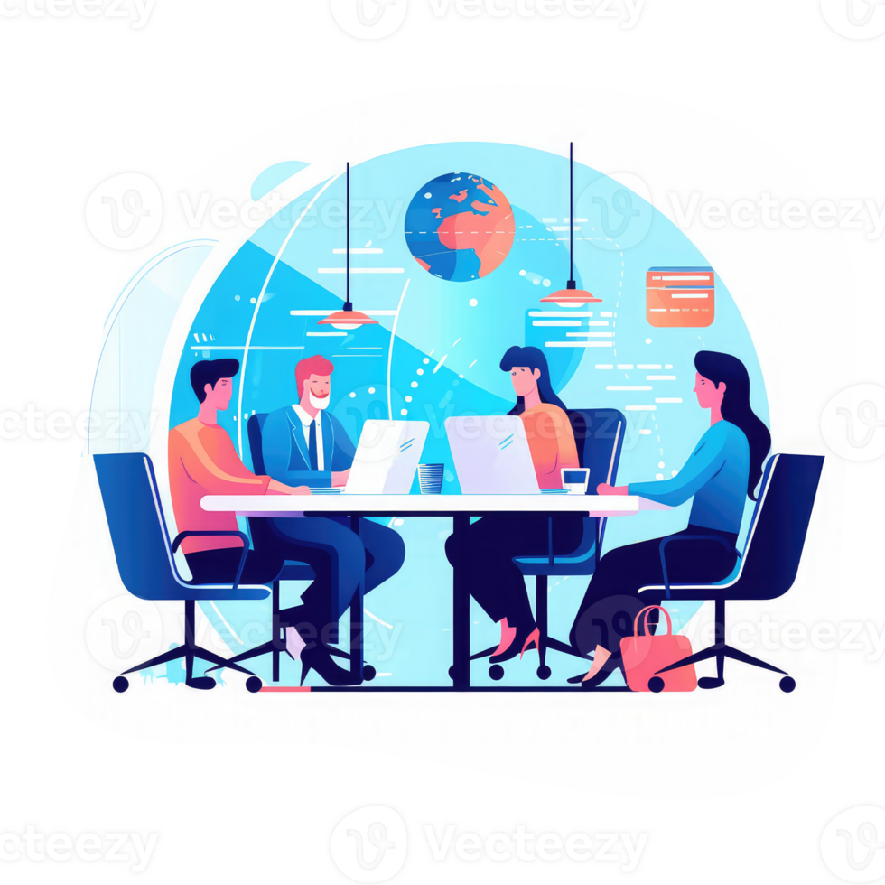 business meeting futuristic style modern creative . AI Generated png