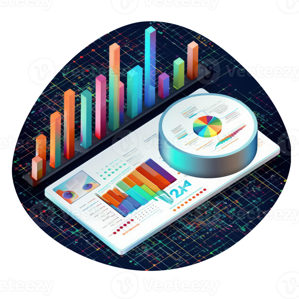 Data analysis and information processing . AI Generated 27396101 PNG