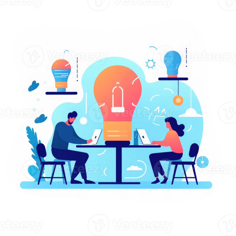 depict business concepts like teamwork, innovation, collaboration, or productivity . AI Generated png