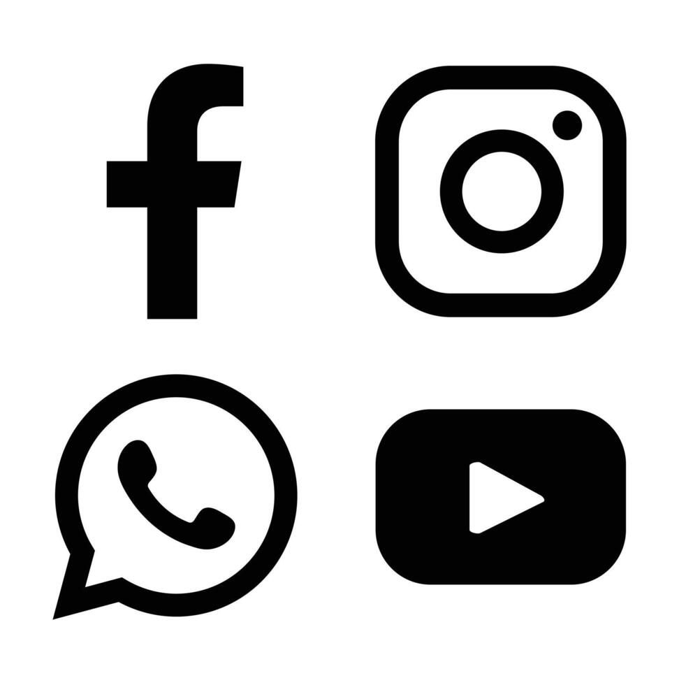 conjunto de iconos de redes sociales vector