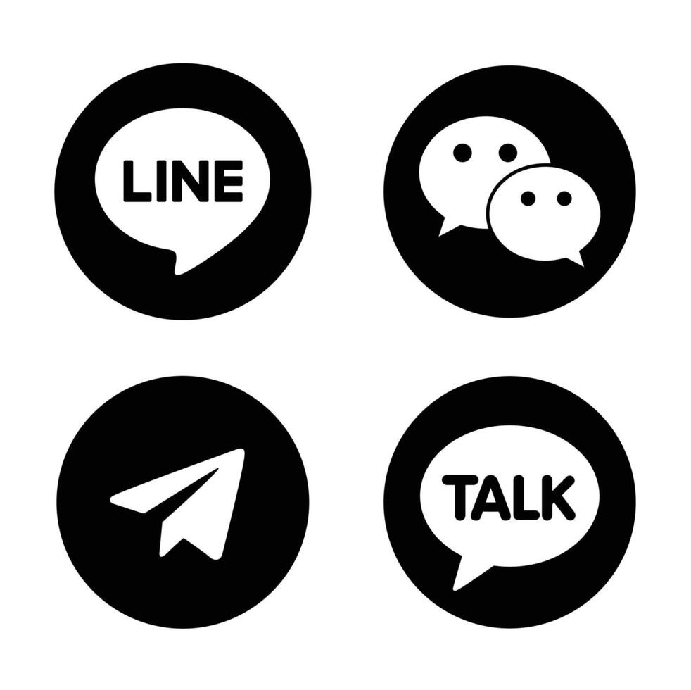 social media icon set vector