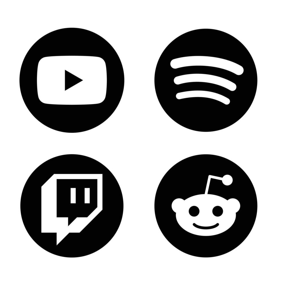 social media icon set vector