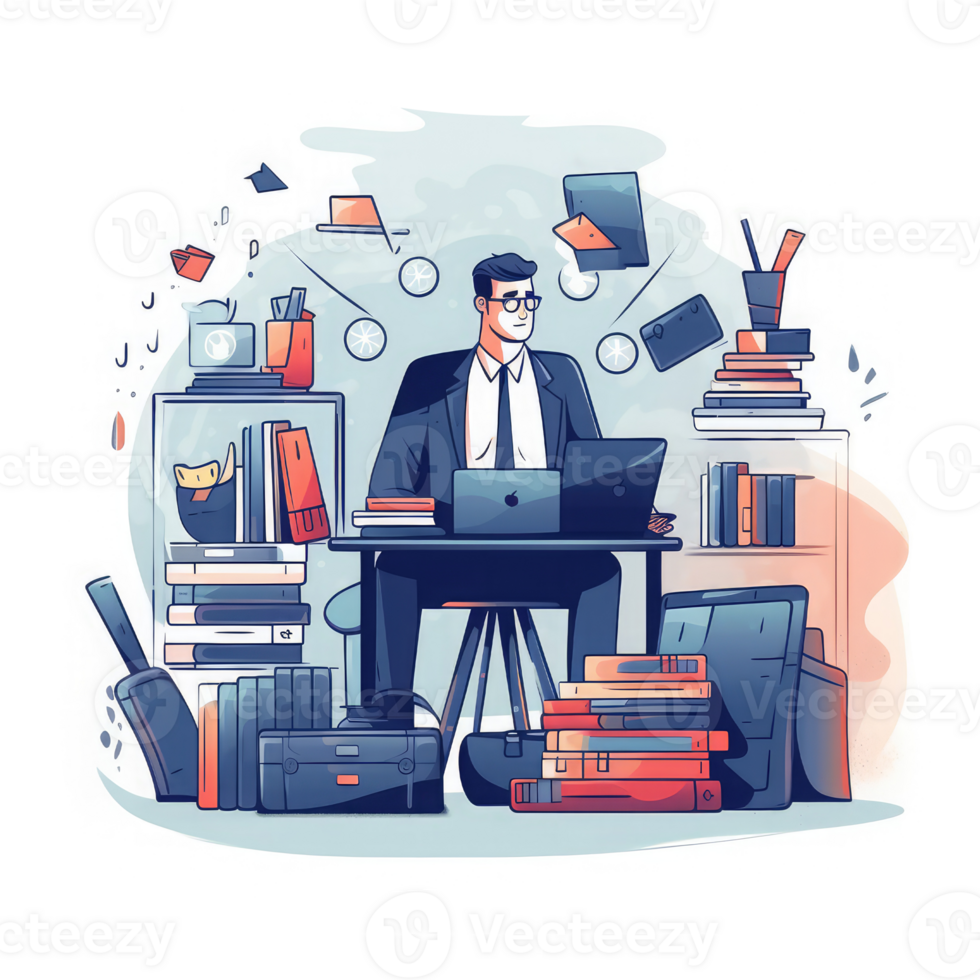Organization management and work system . AI Generated png