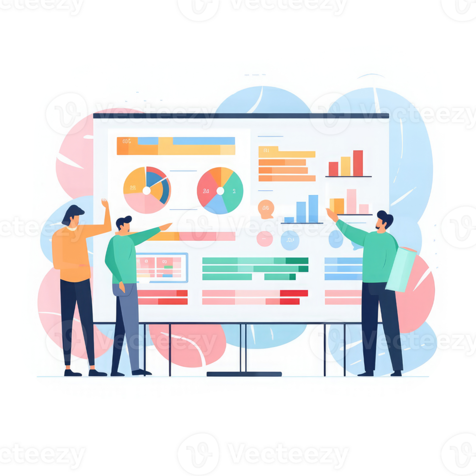 Charts in analyzing large display teams . AI Generated png