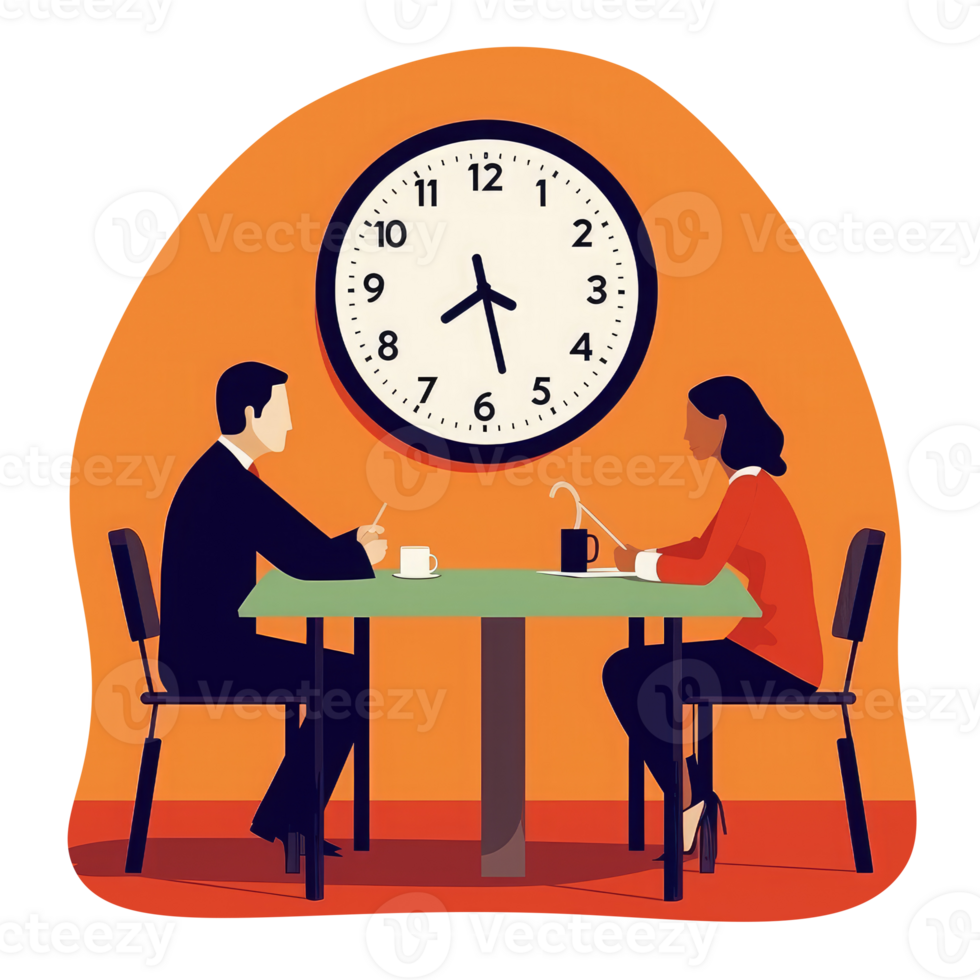 Effective meetings start on time . AI Generated png