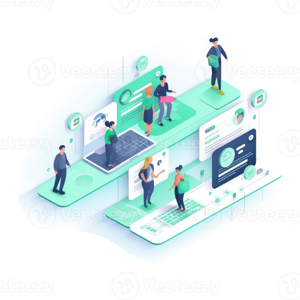 Describes online visibility with a modern, clean design . AI Generated png