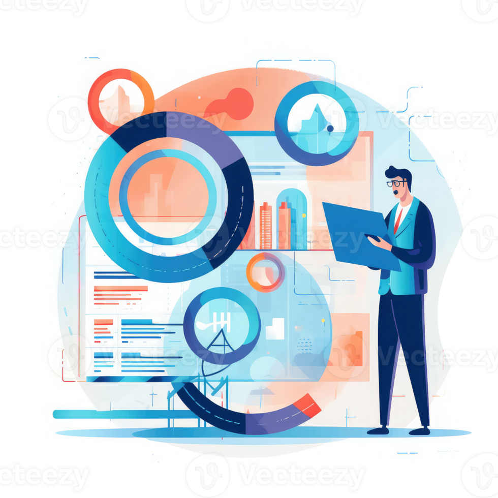 Streamlined market research visualization . AI Generated png
