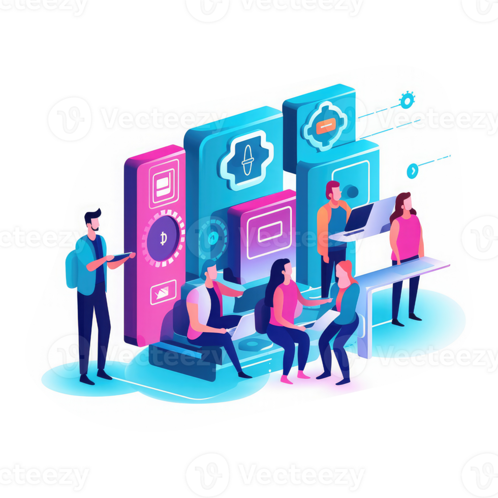 software development team . AI Generated png