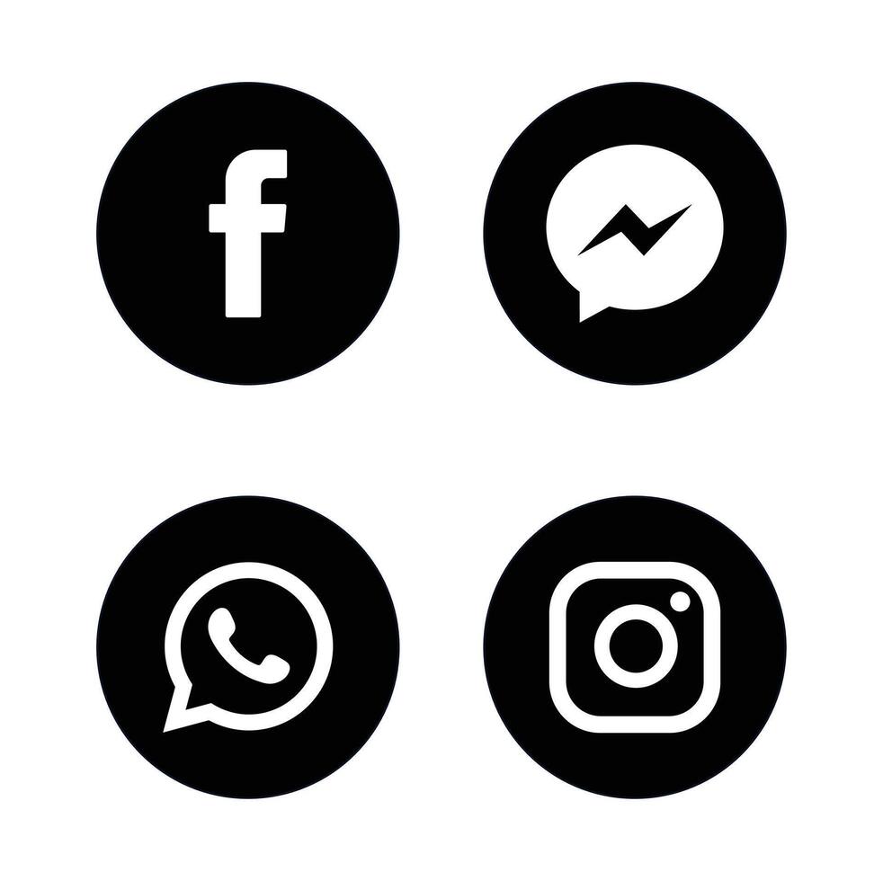 social media icon set vector