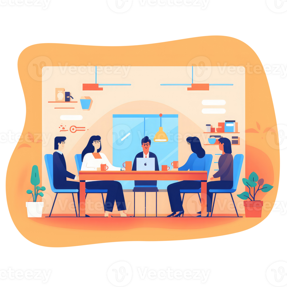 meeting in the office . AI Generated png