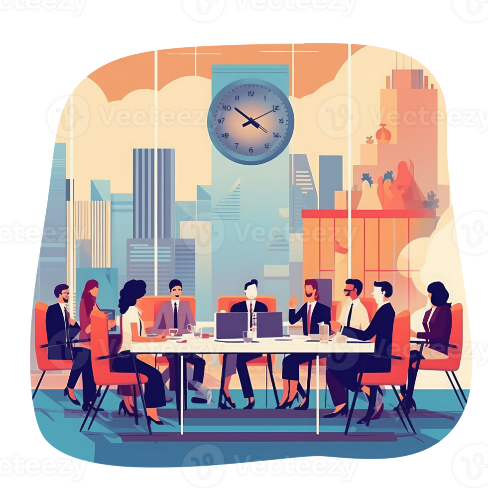 Effective meetings start on time . AI Generated png