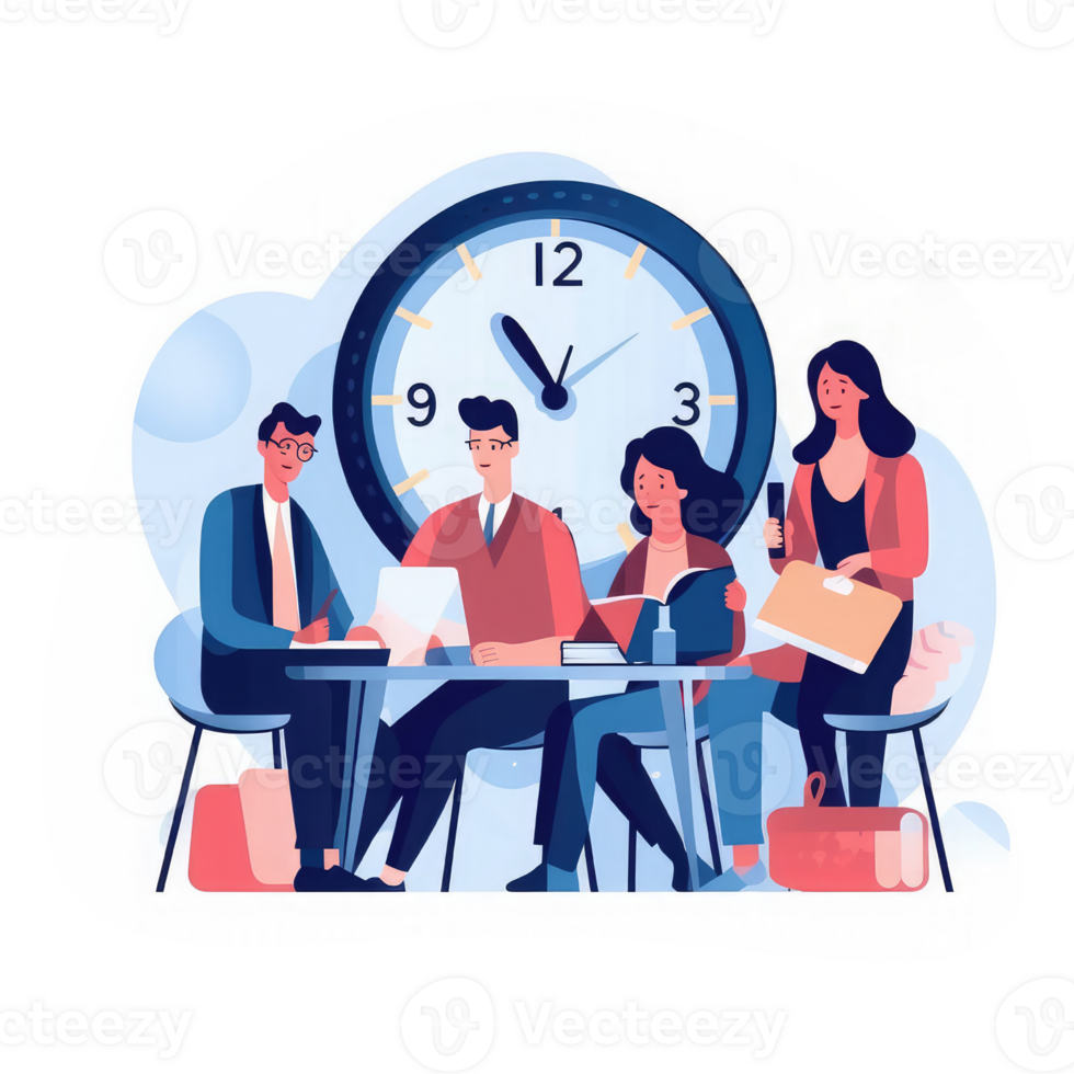 business people doing time management . AI Generated png