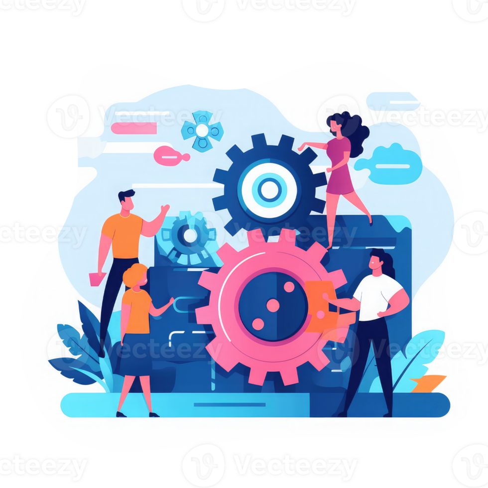 software development team . AI Generated png