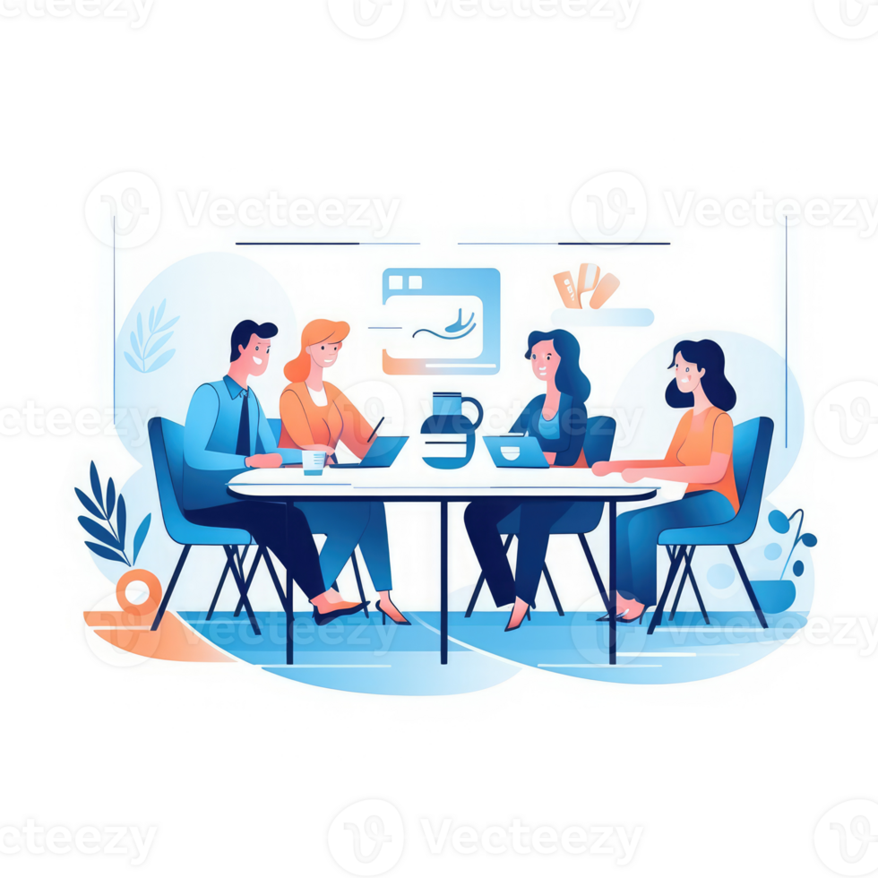 Meeting with staff about quality . AI Generated png