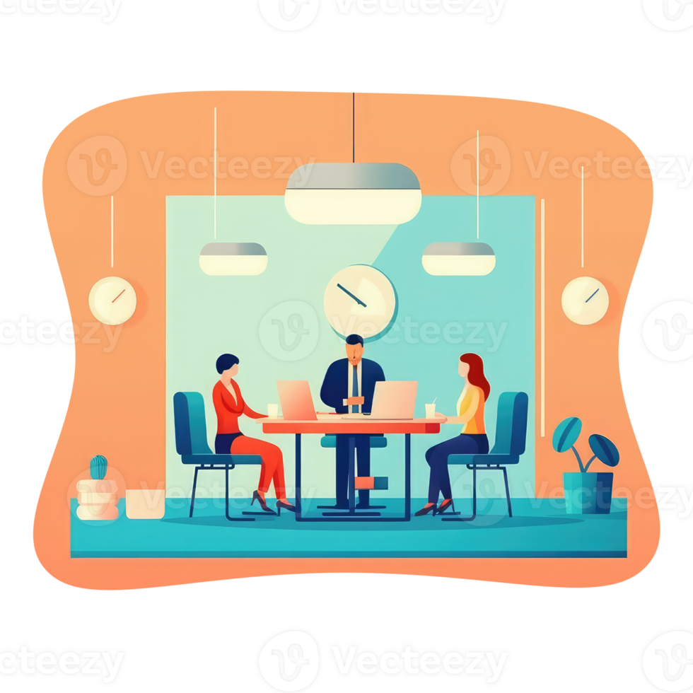 meeting in the office . AI Generated png