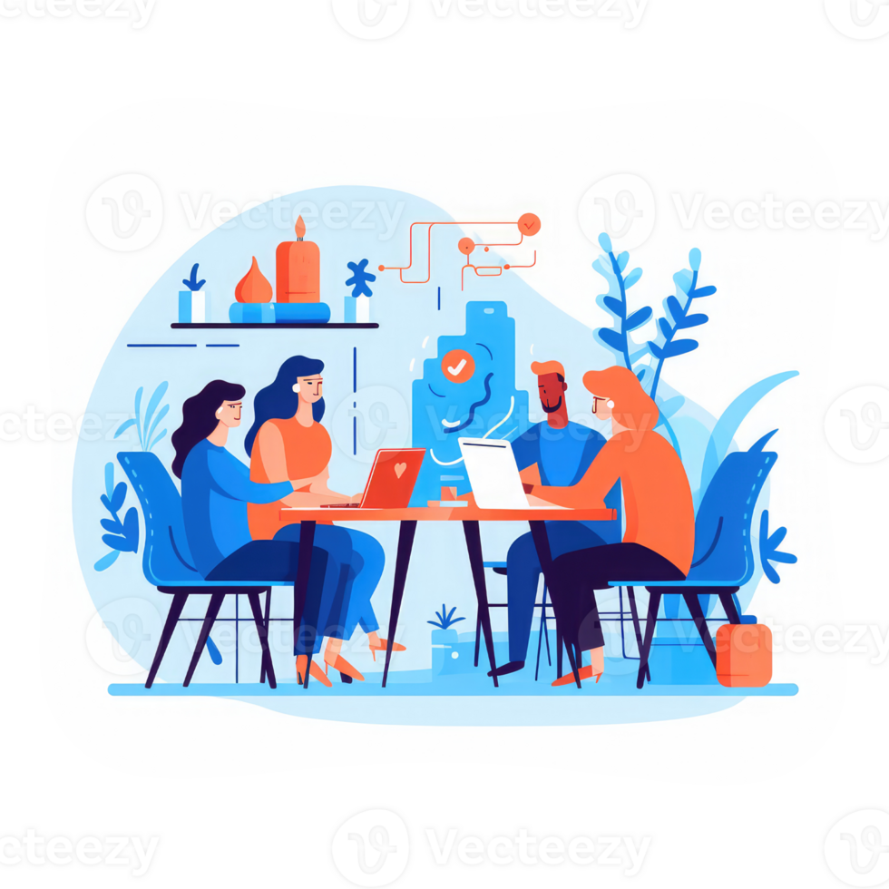 group of HR professionals interviewing job candidates . AI Generated png