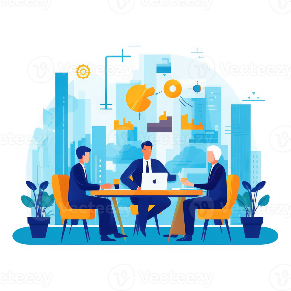 Business Consulting meeting working and brainstorming new business project finance investment concept . AI Generated png