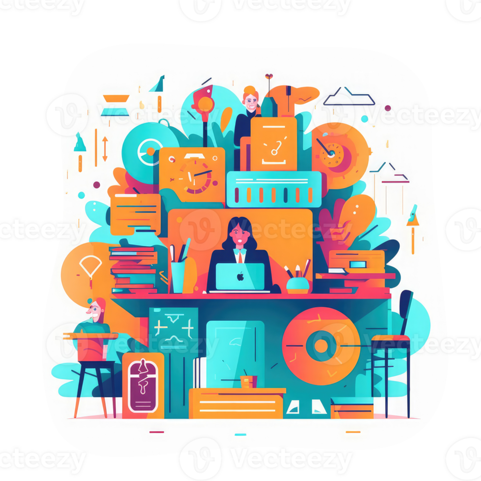 Organization management and work system . AI Generated png