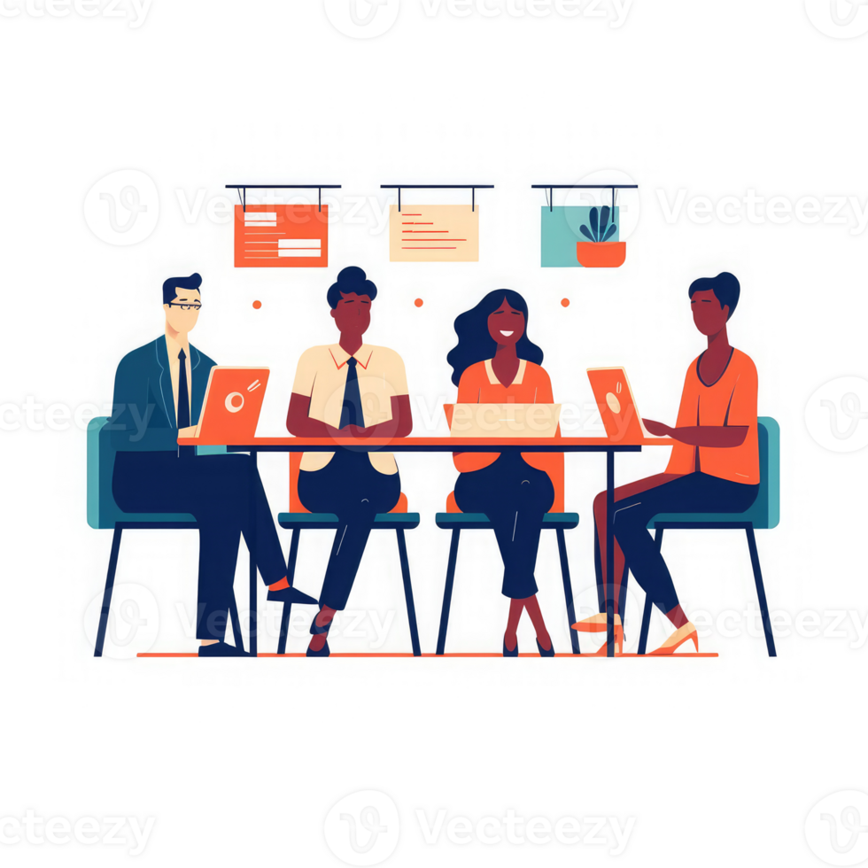 group of HR professionals interviewing job candidates . AI Generated png