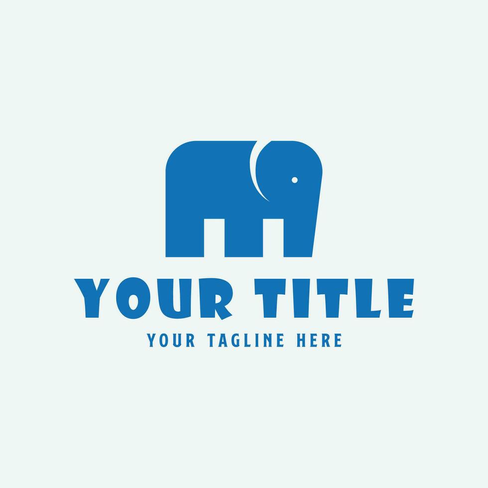 el ilustración de elefante metro logo vector