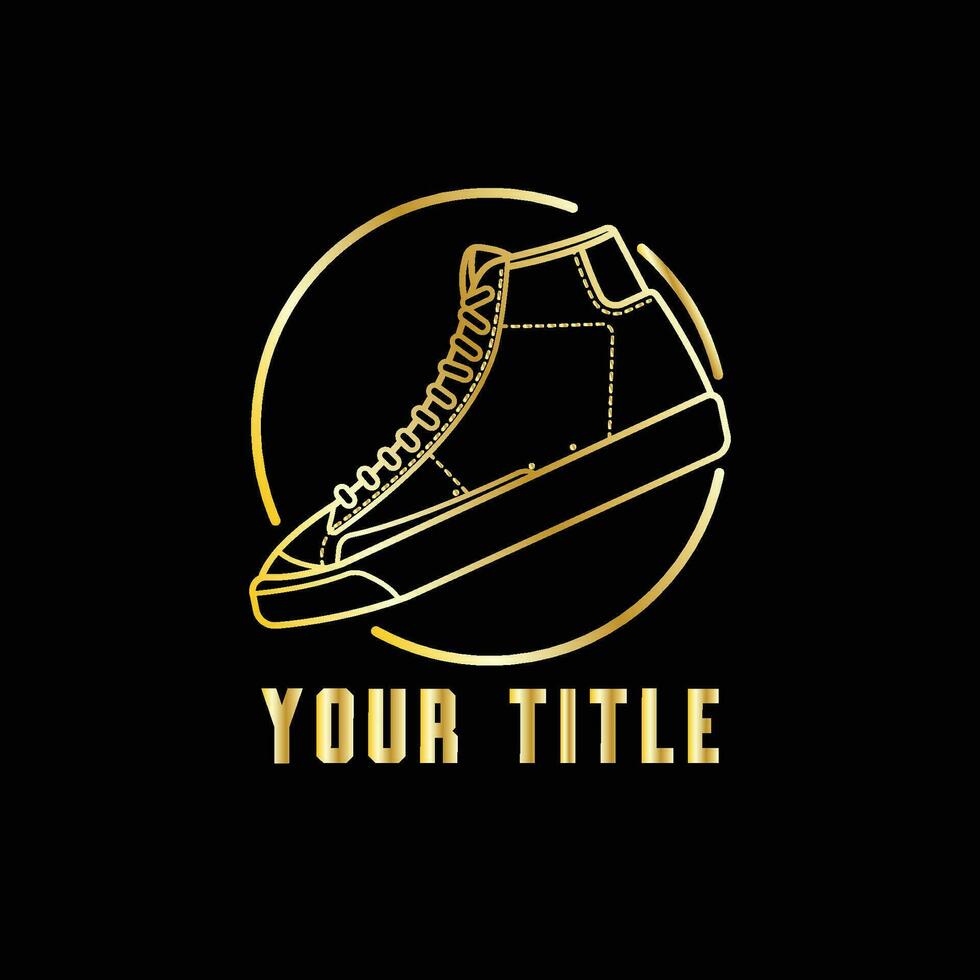 The Illustration of Sneakers Logo vector