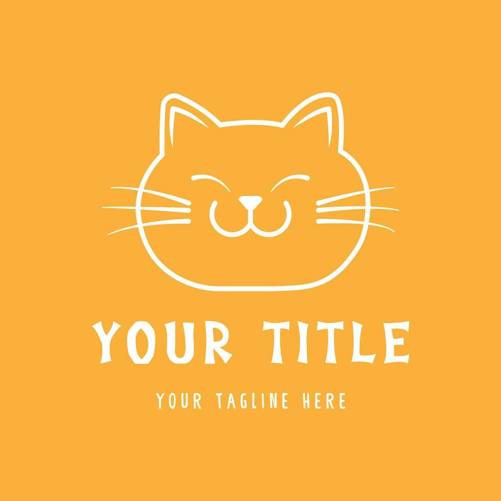 el ilustración de gato amante logo vector