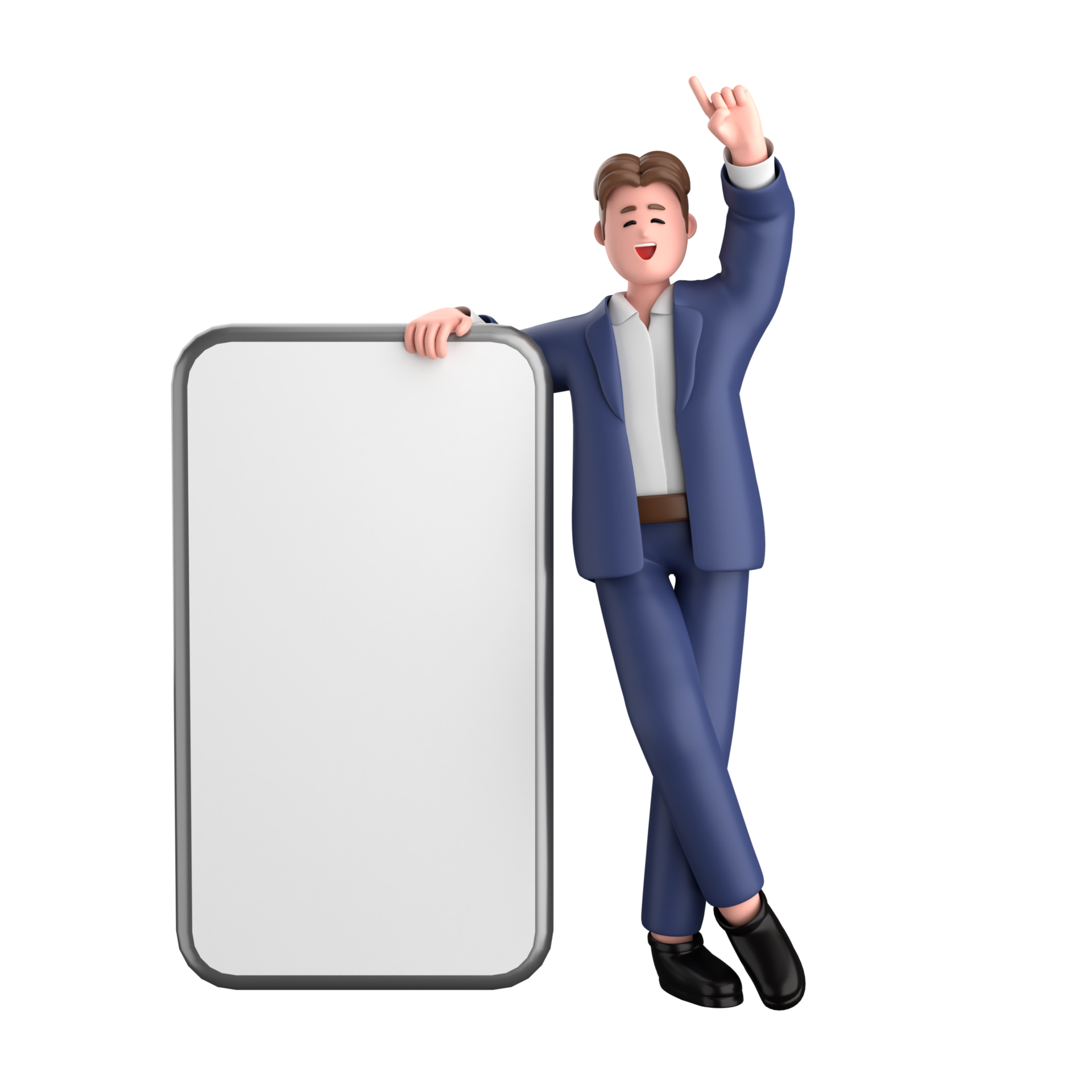 3d Rendering Of Business Person Standing With Diy - Do It Yourself