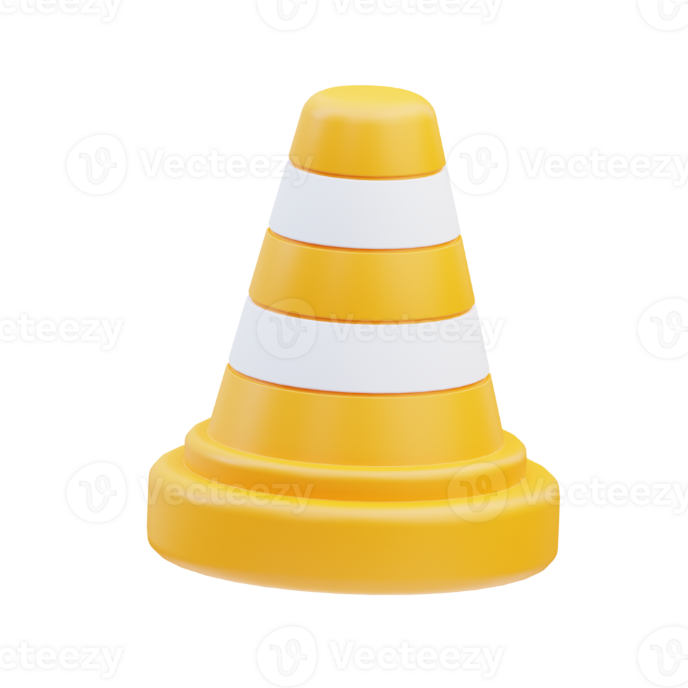 Traffic Cone 3D Illustration png