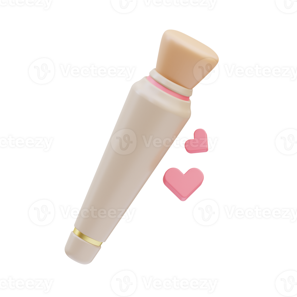 Makeup Brushes 3D Illustration png