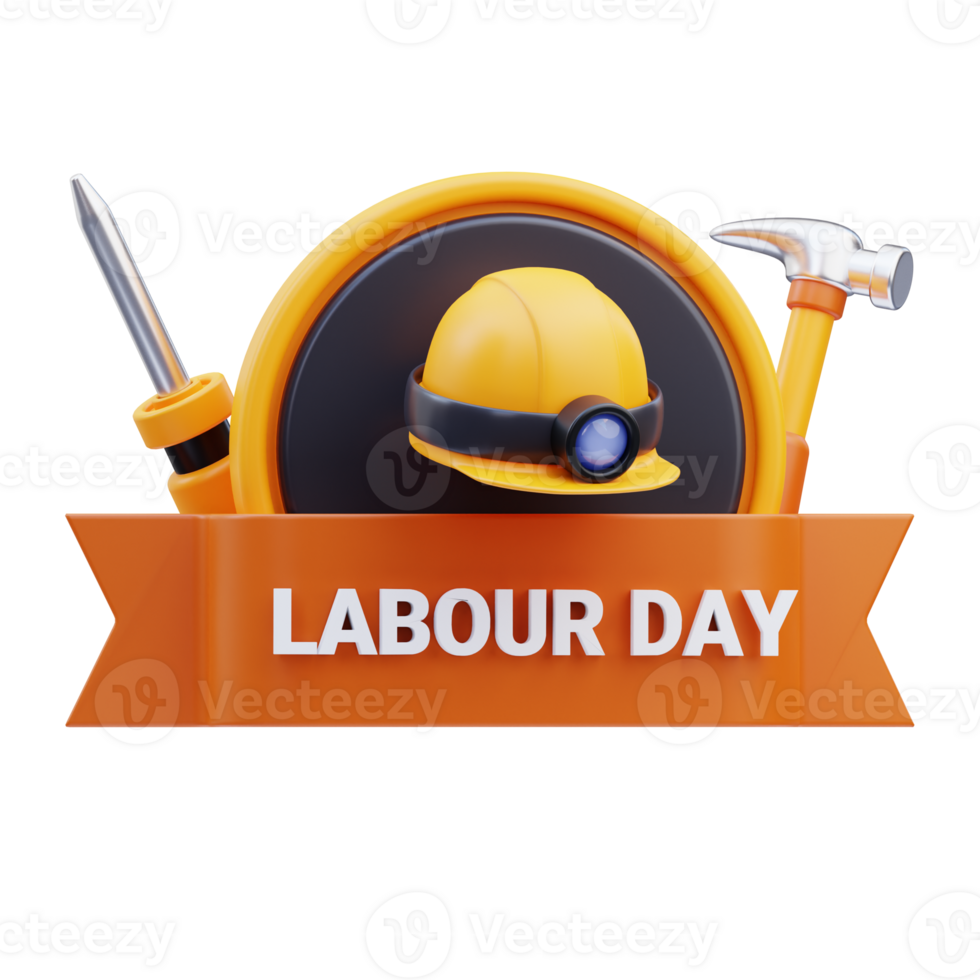 Labor Day Banner 3D Illustration png