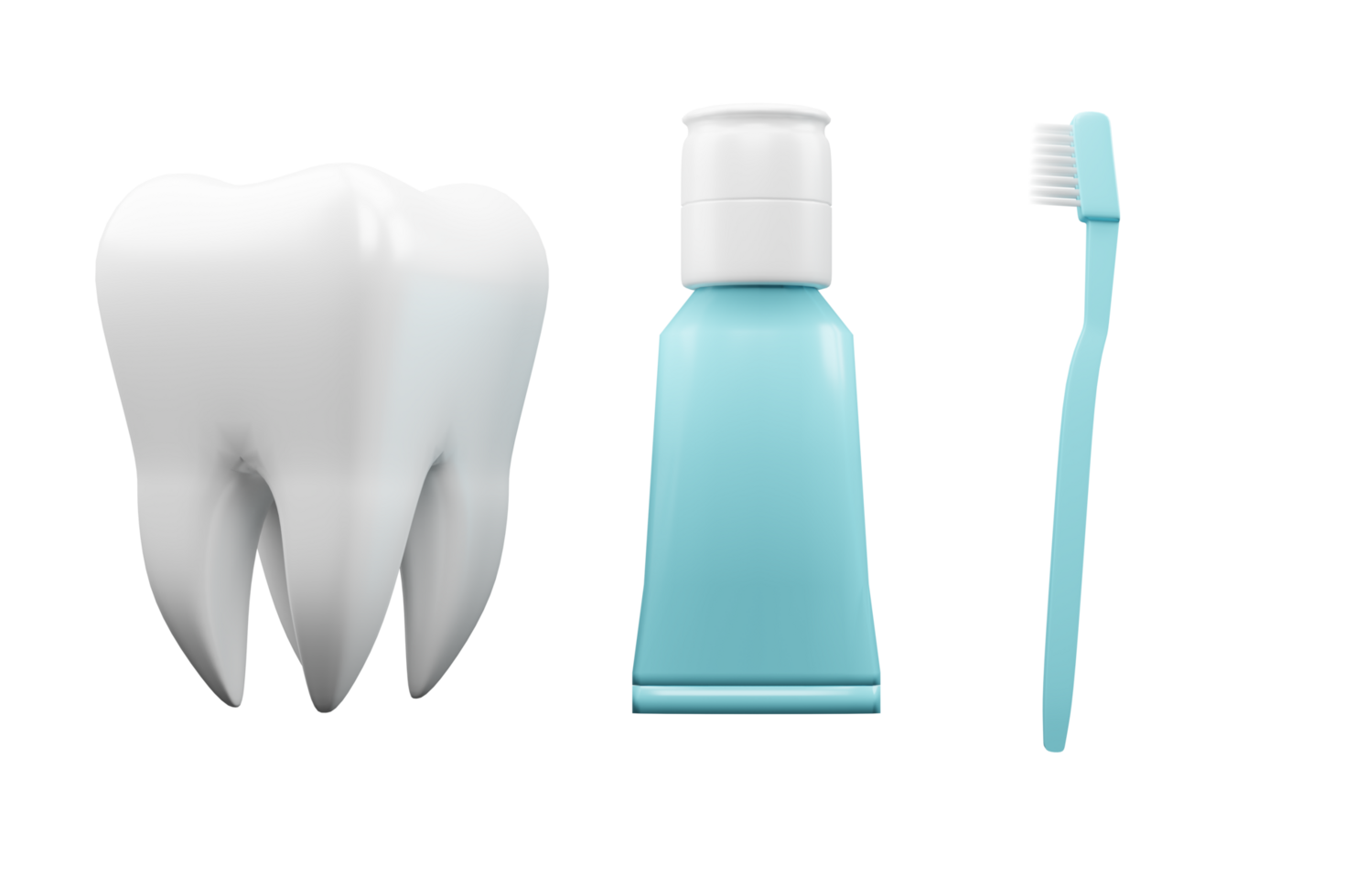 teeth tooth brush and toothpaste tube for product presentation png
