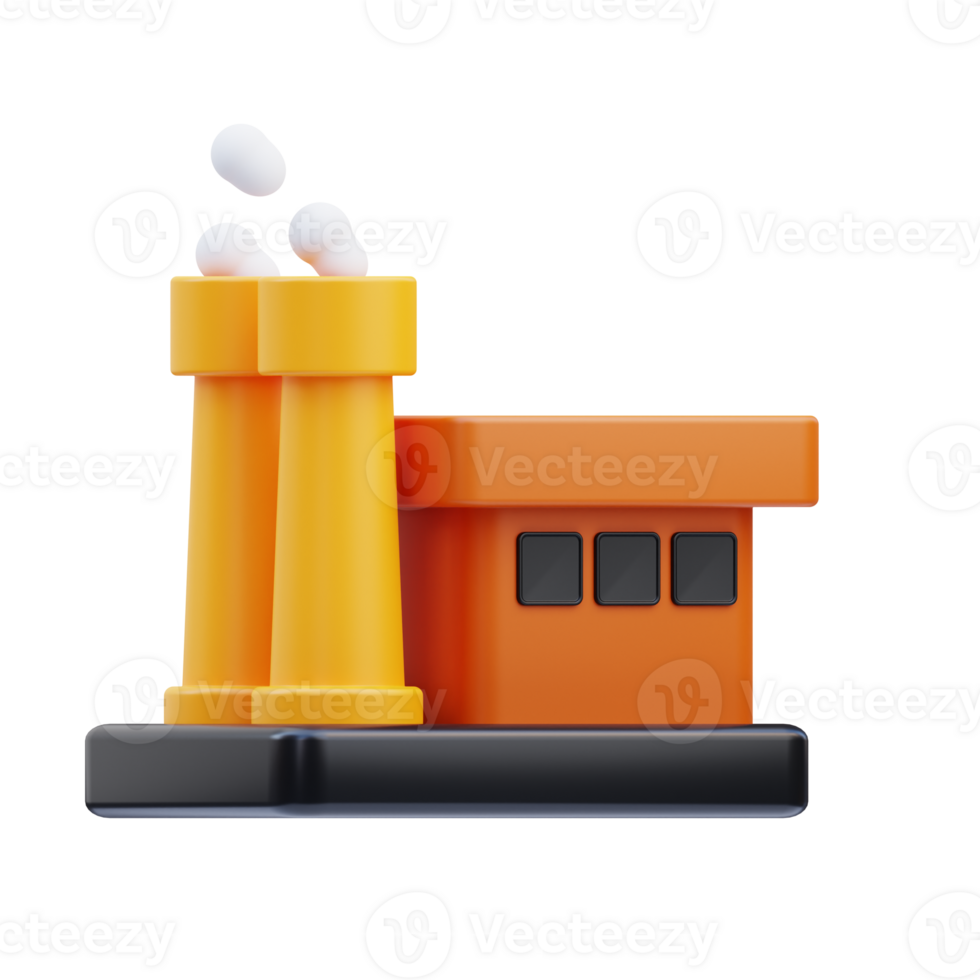 Factory Building 3D Illustration png