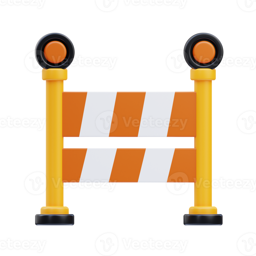 Road Barrier 3D Illustration png