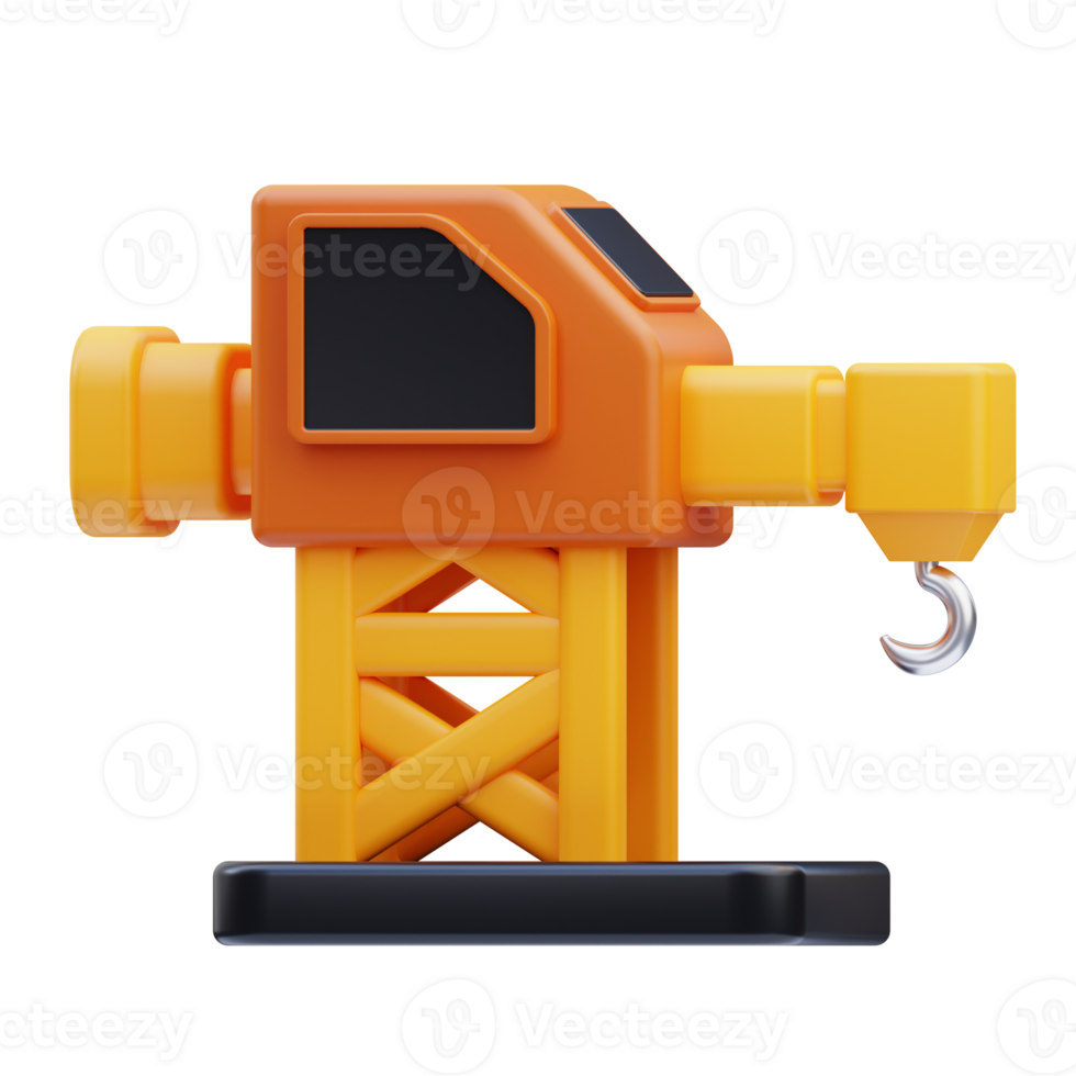Construction Crane 3D Illustration png