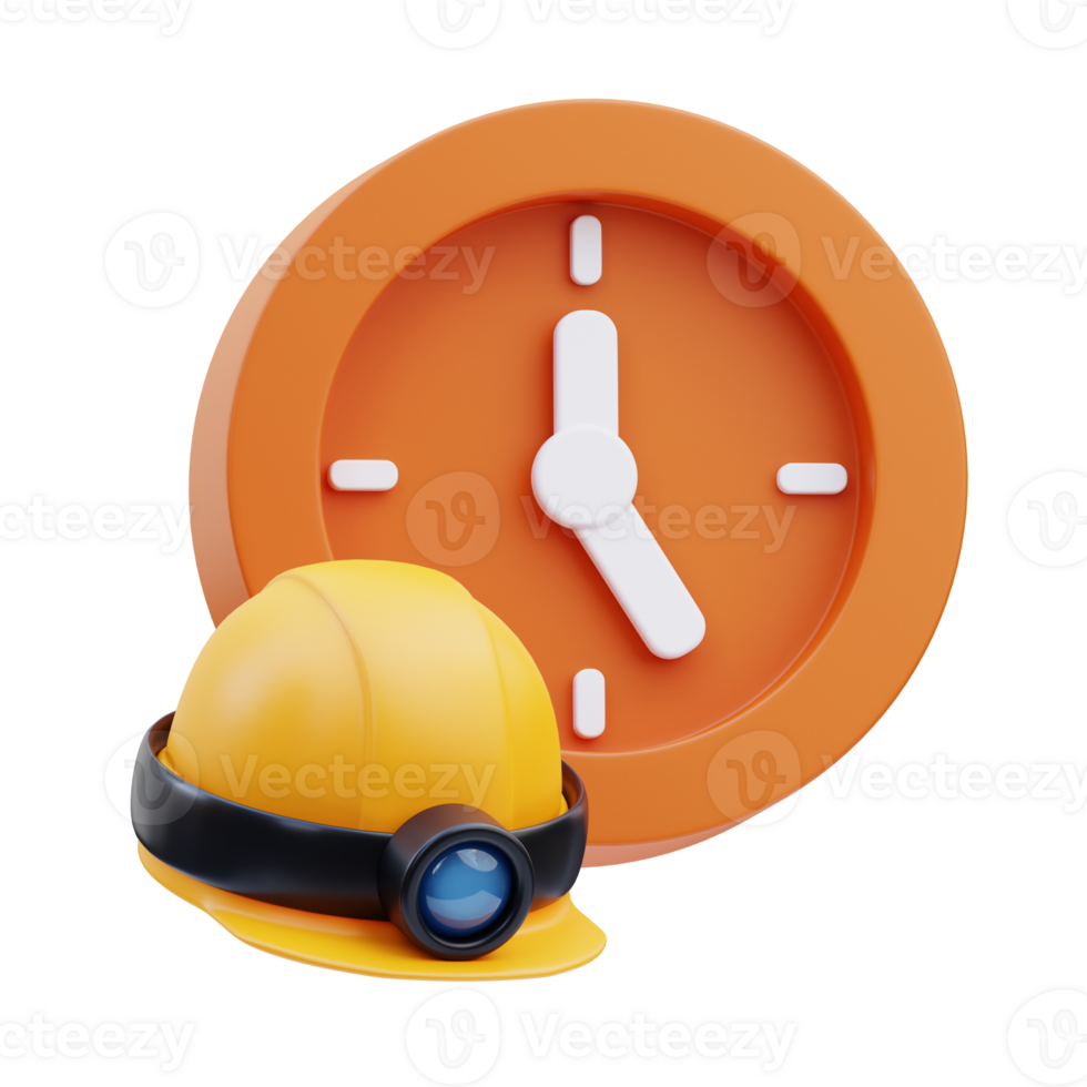 Time Clock 3D Illustration png