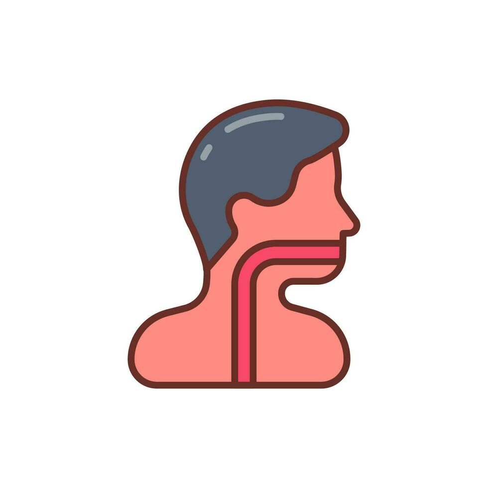 Esophagus icon in vector. Illustration vector