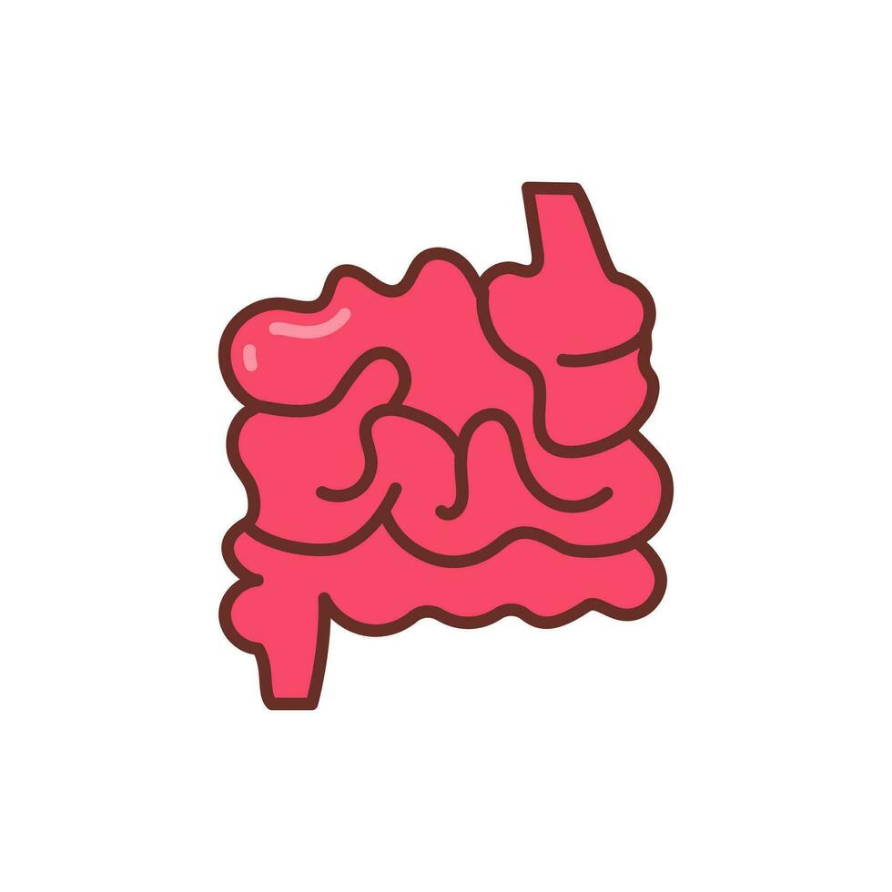 Small Intestine icon in vector. Illustration vector