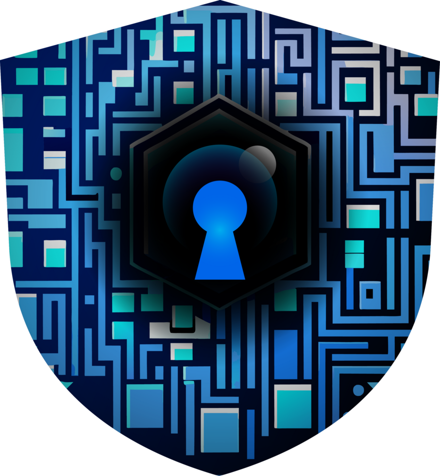 moderno tecnología la seguridad cibernética icono recortar png