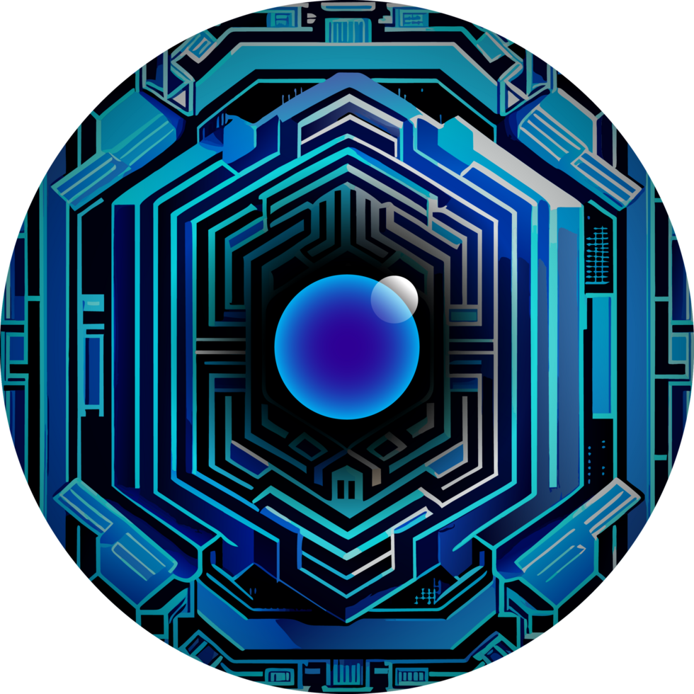 moderno tecnología la seguridad cibernética icono recortar png