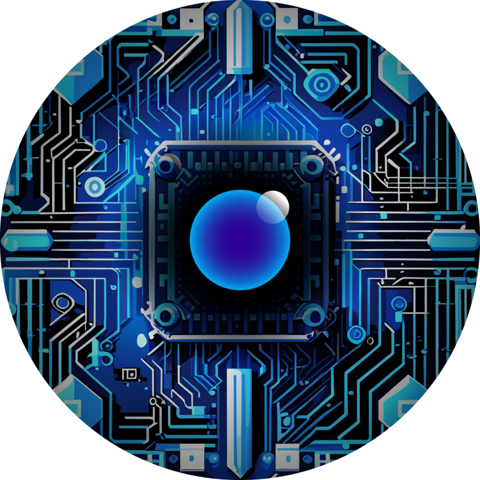 moderno tecnología la seguridad cibernética icono recortar png