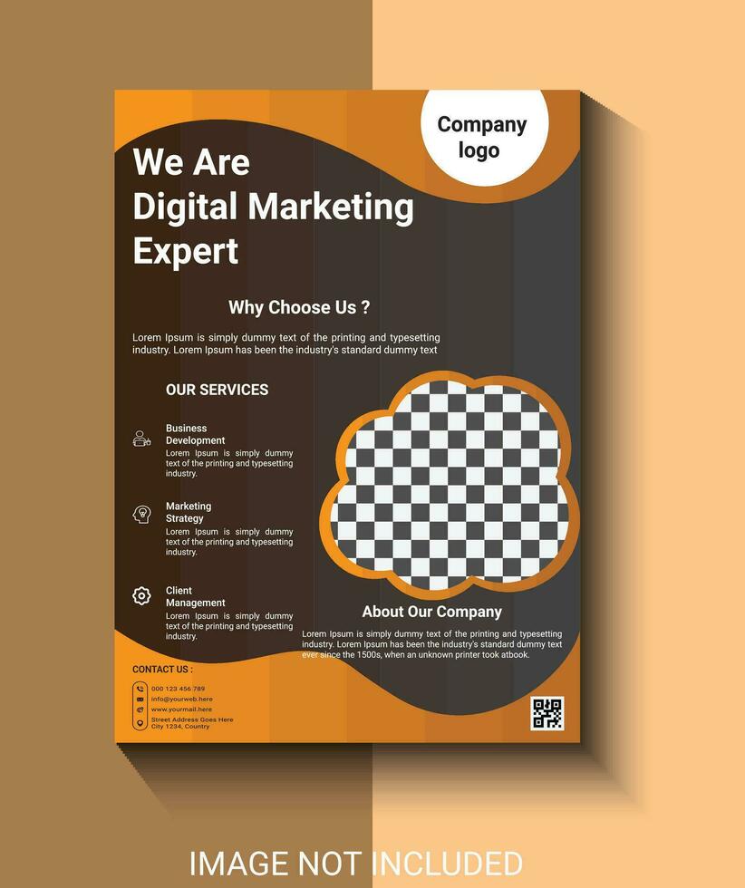 digital market agency  poster design template design vector design