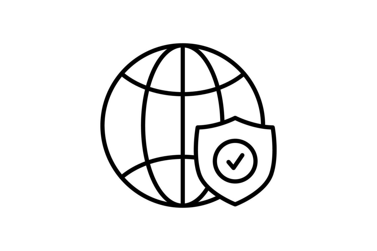Network Protection icon. Icon related to Search Engine Optimization. suitable for web site design, app, user interfaces. line icon style. Simple vector design editable